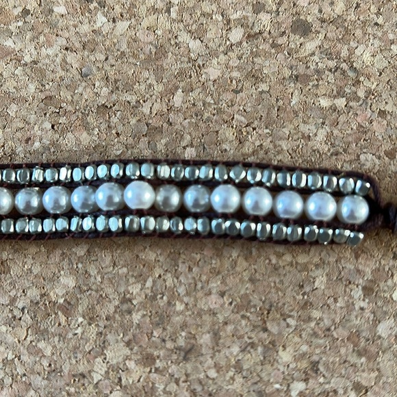 Leather Beaded Bracelet 7.5 inches - Picture 4 of 9